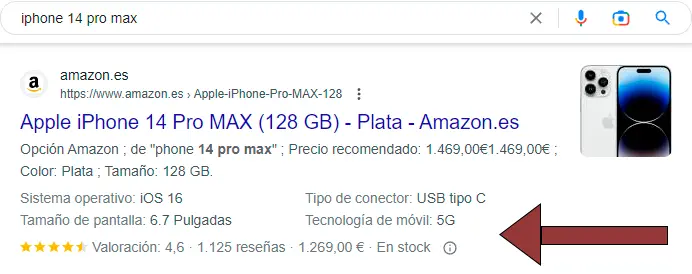 rich snippet de producto